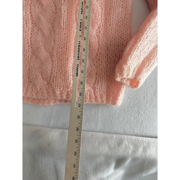 VTG Handmade in Italy Womens Sweater Alberic Wool No Size Tag Light Peach - Picture 7 of 8